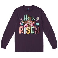 Plum he is risen Long Sleeve Tee - Artiststas