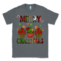 Charcoal Heather Merry Christmas cupcakes Classic Tee - NancyCooperArtShop