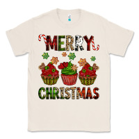 Natural Merry Christmas cupcakes Classic Tee - NancyCooperArtShop