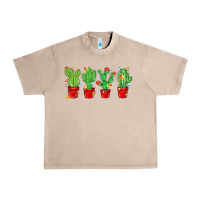 French Oak Christmas Cactuses Urban Heavy Tee - MaliasSmallBusiness