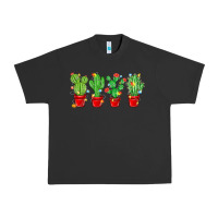 Pigment Black Christmas Cactuses Urban Heavy Tee - MaliasSmallBusiness