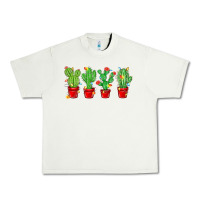 Pistachio Christmas Cactuses Urban Heavy Tee - MaliasSmallBusiness