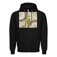 Black dirty baseball Zipper Hoodie - TumblerDesignByShophia