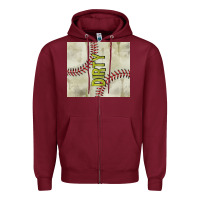 Burgundy dirty baseball Zipper Hoodie - TumblerDesignByShophia