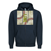 Navy dirty baseball Zipper Hoodie - TumblerDesignByShophia