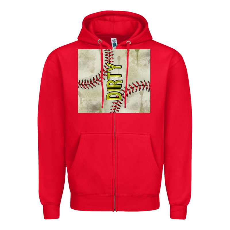 Dirty Baseball Zipper Hoodie by TumblerDesignByShophia | Teevron