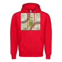 Red dirty baseball Zipper Hoodie - TumblerDesignByShophia