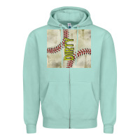 Seafoam dirty baseball Zipper Hoodie - TumblerDesignByShophia