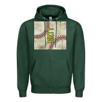 Sports Green dirty baseball Zipper Hoodie - TumblerDesignByShophia