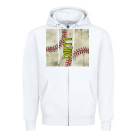 White dirty baseball Zipper Hoodie - TumblerDesignByShophia