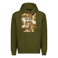 Army Green Mama with leopard and cowhide regular can cooler Premium Hoodie - HowdyJamesFarm