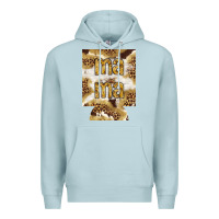 Blue Mist Mama with leopard and cowhide regular can cooler Premium Hoodie - HowdyJamesFarm