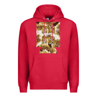 Cardinal Mama with leopard and cowhide regular can cooler Premium Hoodie - HowdyJamesFarm