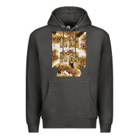 Charcoal Heather Mama with leopard and cowhide regular can cooler Premium Hoodie - HowdyJamesFarm