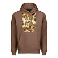 Chestnut Mama with leopard and cowhide regular can cooler Premium Hoodie - HowdyJamesFarm