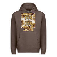 Coffee Mama with leopard and cowhide regular can cooler Premium Hoodie - HowdyJamesFarm