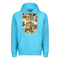 Ocean Blue Mama with leopard and cowhide regular can cooler Premium Hoodie - HowdyJamesFarm