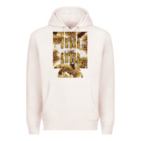 Pale Pink Mama with leopard and cowhide regular can cooler Premium Hoodie - HowdyJamesFarm
