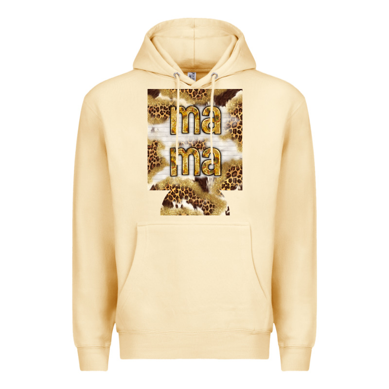 Mama With Leopard And Cowhide Regular Can Cooler Premium Hoodie by HowdyJamesFarm | Teevron