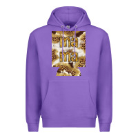 Purple Mama with leopard and cowhide regular can cooler Premium Hoodie - HowdyJamesFarm