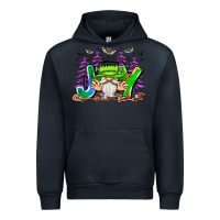 Navy Joy Halloween Gnome Urban Hoodie - CowhideDigitalArt