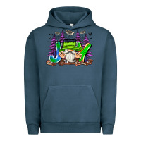Pigment Midnight Navy Joy Halloween Gnome Urban Hoodie - CowhideDigitalArt