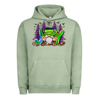 Pigment Oil Green Joy Halloween Gnome Urban Hoodie - CowhideDigitalArt