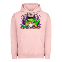 Pigment Salmon Joy Halloween Gnome Urban Hoodie - CowhideDigitalArt
