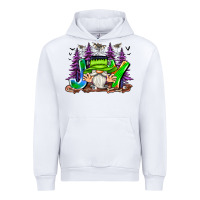 White Joy Halloween Gnome Urban Hoodie - CowhideDigitalArt