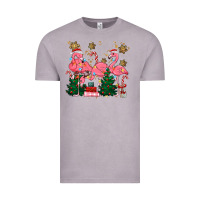 Vintage Zinc christmas flamingos Vintage Tee - MaliasSmallBusiness