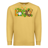 Antique Gold St. Patrick's Lucky gnome Premium Sweatshirt - OliviaCreatesArt