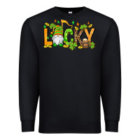 Black St. Patrick's Lucky gnome Premium Sweatshirt - OliviaCreatesArt