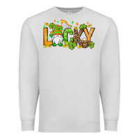 Dove Grey St. Patrick's Lucky gnome Premium Sweatshirt - OliviaCreatesArt