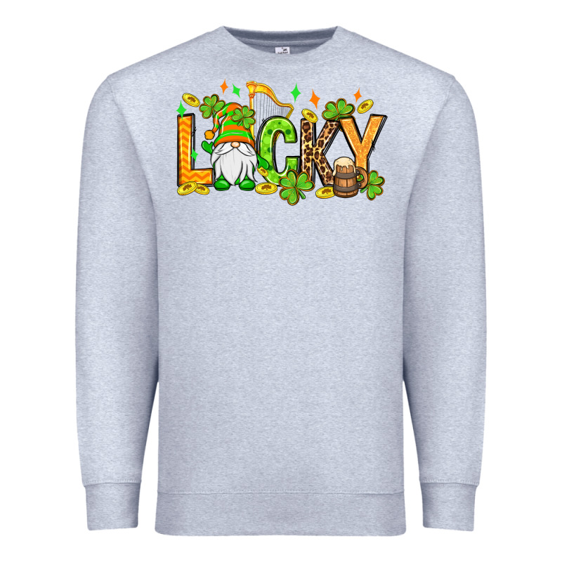 St. Patrick's Lucky Gnome Premium Sweatshirt by OliviaCreatesArt | Teevron