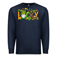 Navy St. Patrick's Lucky gnome Premium Sweatshirt - OliviaCreatesArt