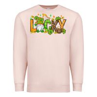 Pale Pink St. Patrick's Lucky gnome Premium Sweatshirt - OliviaCreatesArt