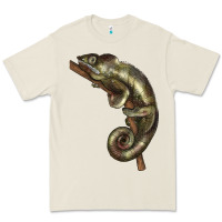 Bone Green Chameleon Lizard Illustrations Premium Tee - LillyAllenDesigns