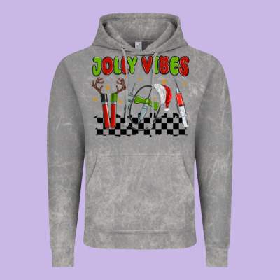 Jolly Vibes Vintage Hoodie Designed By Maliassmallbusiness
