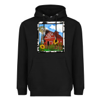 Black rustic western barn olivia Heavyweight Hoodie - OliviaCreatesArt