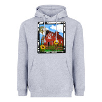Heather Grey rustic western barn olivia Heavyweight Hoodie - OliviaCreatesArt
