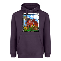 Plum rustic western barn olivia Heavyweight Hoodie - OliviaCreatesArt