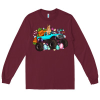 Burgundy monster truck easter Long Sleeve Tee - Artiststas