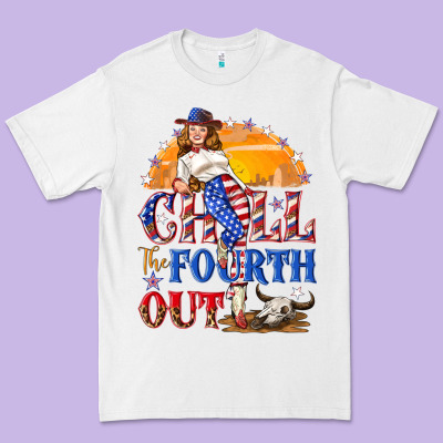 Chill The Fourth Out 4th Of July Premium Tee Designed By Nancycooperartshop