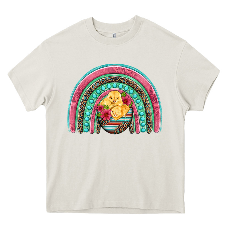 Hatched Egg Easter Chicks Rainbow Heavy Core Tee by Artiststas | Teevron
