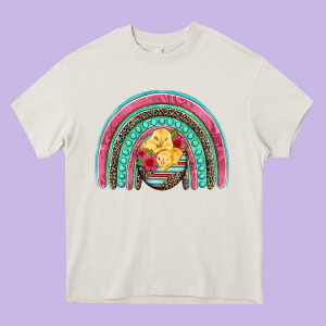 Hatched Egg Easter Chicks Rainbow Heavy Core Tee Designed By Artiststas