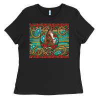 Black western horse horseshoe roses gemstones glitter wooden Ladies Tee - Artiststas