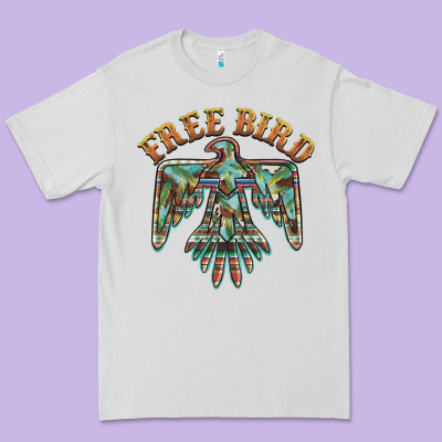 Free Bird Feathers Thunderbird Premium Tee Designed By Barkaloodesign