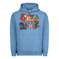 Pigment Pebble Blue Sweet Sweet Summer Urban Hoodie - CowhideDigitalArt