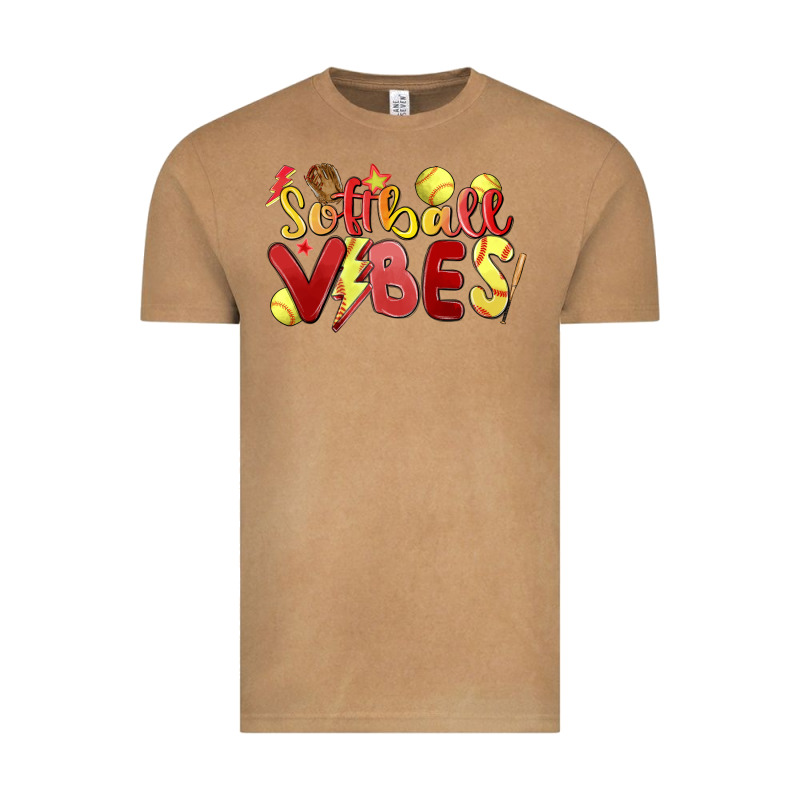 Softball Vibes Vintage Tee by MaliasSmallBusiness | Teevron