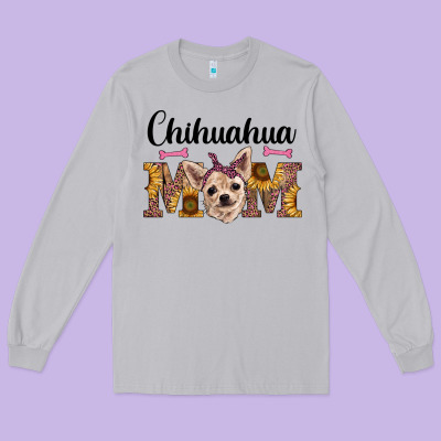 Western Chihuahua Mom Long Sleeve Tee Designed By Ranaportraitstore